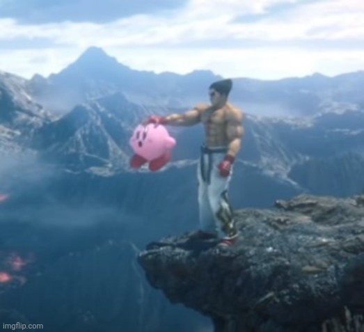 Kazuya Kirby drop | image tagged in kazuya kirby drop | made w/ Imgflip meme maker