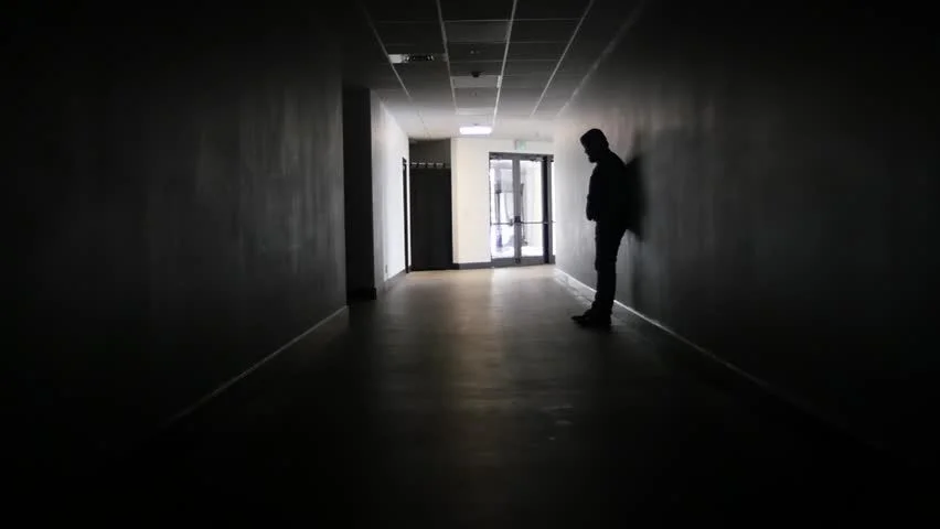 man in hallway Blank Meme Template