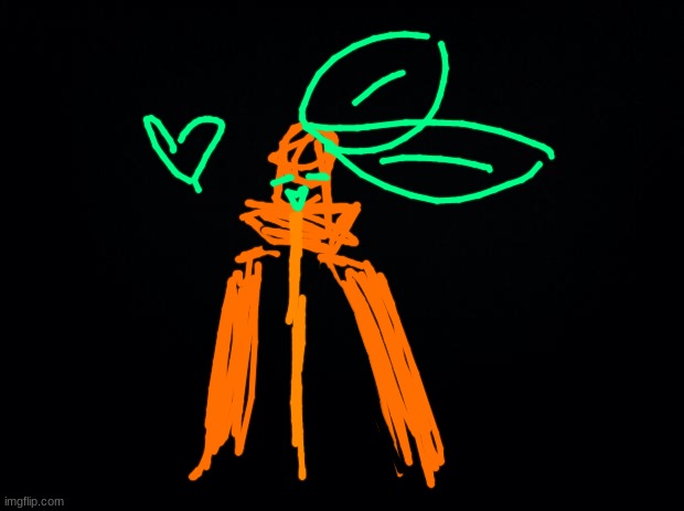 tangerine loves you :) btw ty for anyone that drew tangerine/are going to draw tangerine! :D | image tagged in black background | made w/ Imgflip meme maker