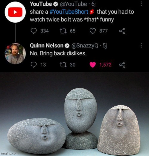 YouTube get rekt and ratioed | image tagged in oof stones | made w/ Imgflip meme maker