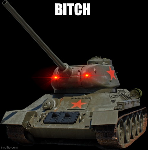 Soviet tank | BITCH | image tagged in soviet tank | made w/ Imgflip meme maker