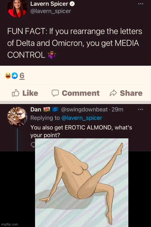 erotic almond | image tagged in covid-19,covidiots | made w/ Imgflip meme maker