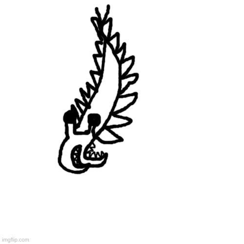 a lil drawing of one of my childhood favorites when it comes to prehistoric creatures | made w/ Imgflip meme maker