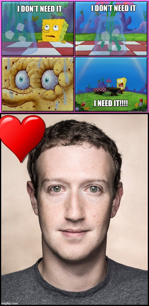 spongebob is a simp | image tagged in i dont need it | made w/ Imgflip meme maker