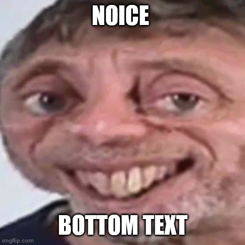 Noice | NOICE BOTTOM TEXT | image tagged in noice | made w/ Imgflip meme maker