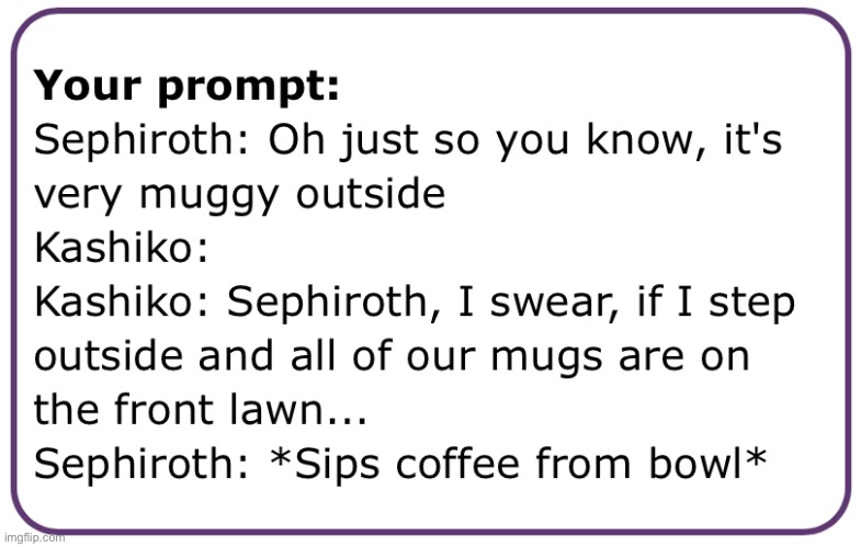 Kashiko Murasaki and Sephiroth series | made w/ Imgflip meme maker