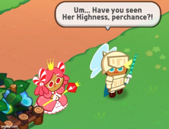 DUMBA$$ SHE'S TWO HECKING FEET AWAY FROM YOU! (Cookie Run Kingdom Screenshot) | made w/ Imgflip meme maker