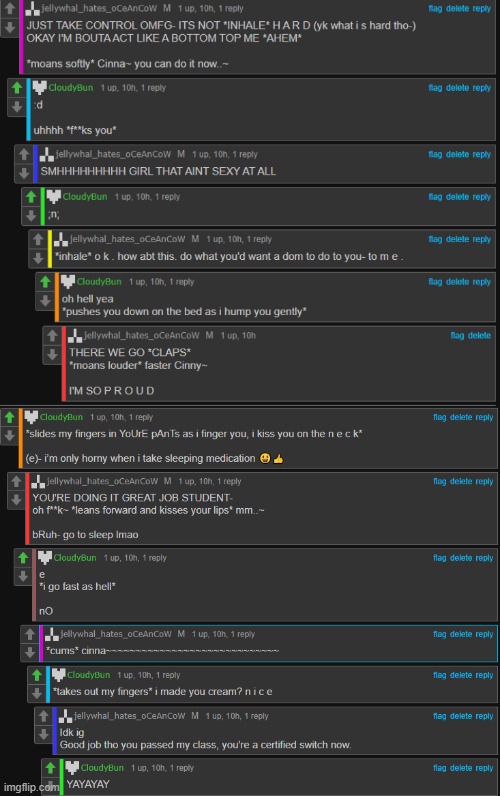 i forgor to take a scs ystday- context: im tryna teach cinna on how to be a switch | made w/ Imgflip meme maker