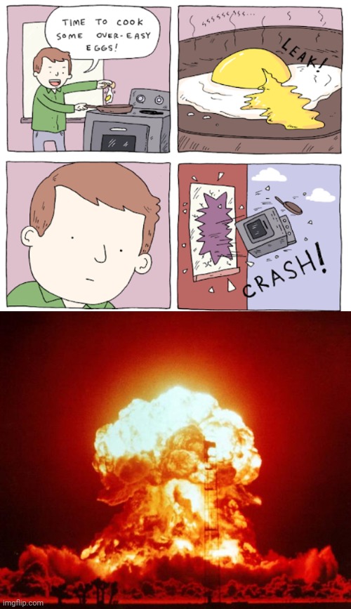 Crash boom | image tagged in nuke,eggs,egg,comics/cartoons,comics,memes | made w/ Imgflip meme maker