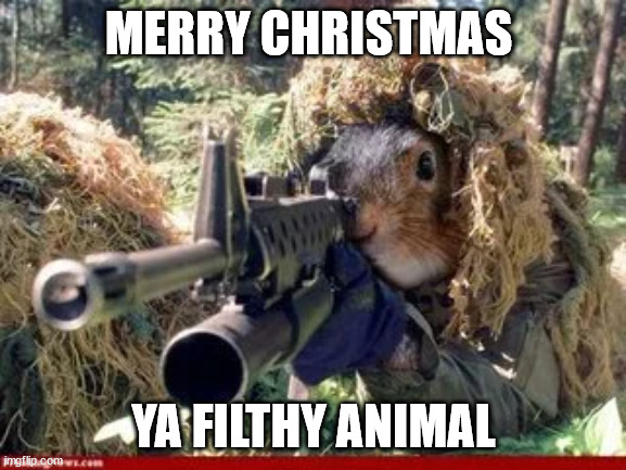 Merry Christmas | MERRY CHRISTMAS; YA FILTHY ANIMAL | image tagged in christmas,merry christmas,santa | made w/ Imgflip meme maker