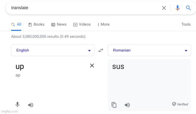YALL, ROMANIAN IS SUS | image tagged in sus,google translate,much wow | made w/ Imgflip meme maker