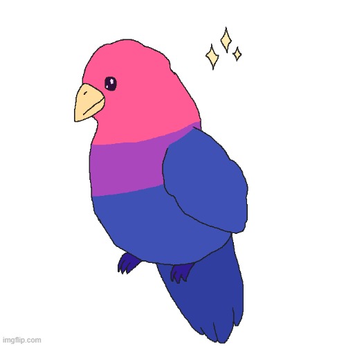I DREW THIS [BI]RB | image tagged in bisexual,bi,bird,birds,birb,drawing | made w/ Imgflip meme maker