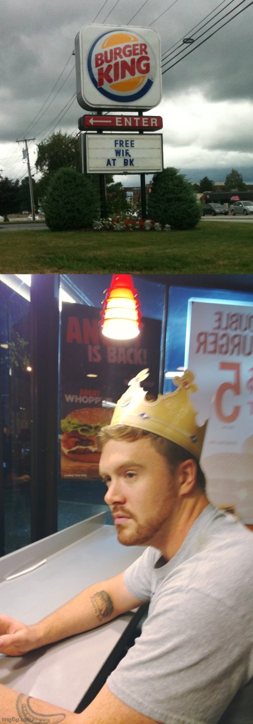 Burger King sign, close enough | image tagged in depressed burger king,burger king,you had one job,memes,meme,signs | made w/ Imgflip meme maker