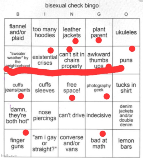 I love sweater weather ✌️?... Fun fact: I am listening to sweater weather right now! | image tagged in bisexual bingo | made w/ Imgflip meme maker