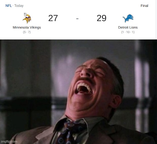 Lions barely won | image tagged in spider man boss | made w/ Imgflip meme maker