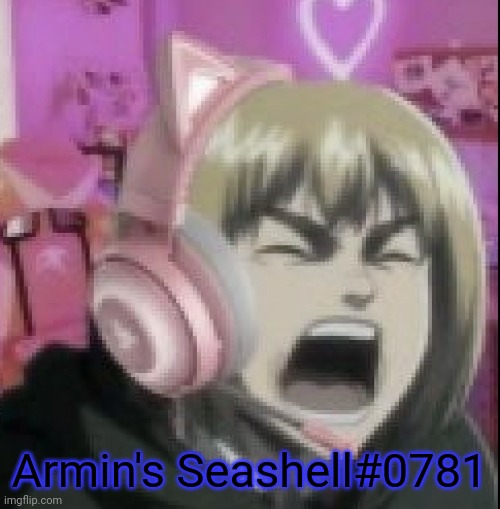 angy armin | Armin's Seashell#0781 | image tagged in angy armin | made w/ Imgflip meme maker