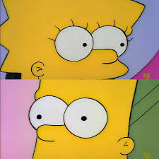 Bart and Lisa rock paper scissors Blank Meme Template