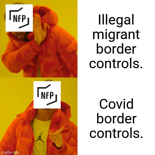 Notes from Poland border controls | Illegal migrant border controls. Covid border controls. | image tagged in memes,drake hotline bling,poland,politics | made w/ Imgflip meme maker