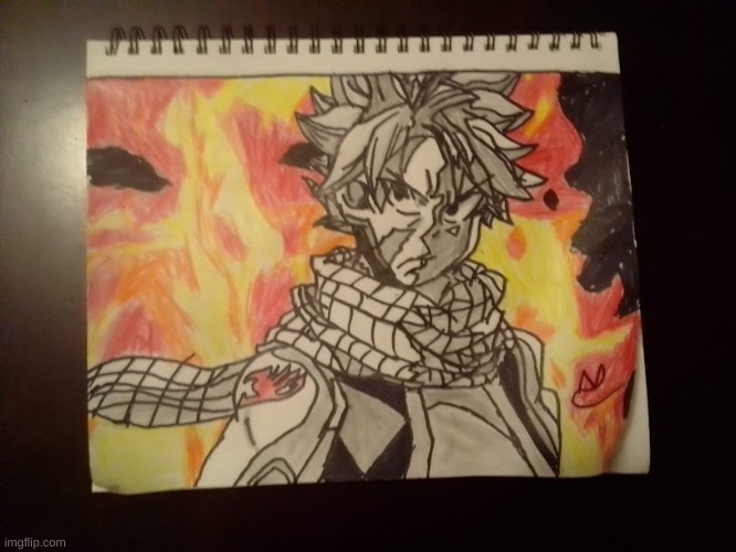 i drew this and it took 2 hours | image tagged in fairy tail,natsu fairytail,art,anime | made w/ Imgflip meme maker