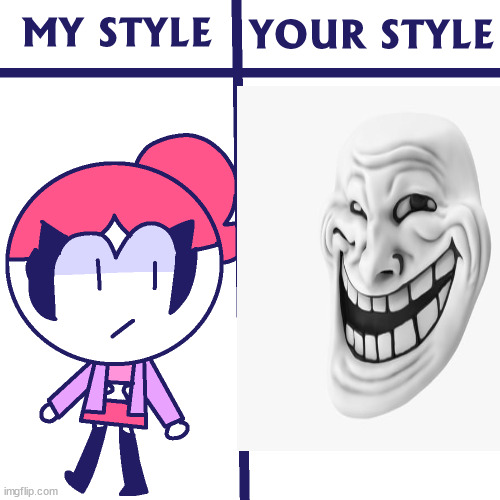 My style trollface | image tagged in msys,my style,your,style,pencil,troll | made w/ Imgflip meme maker