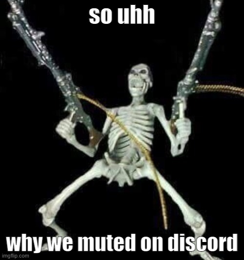 skleetons | so uhh; why we muted on discord | image tagged in skleetons | made w/ Imgflip meme maker