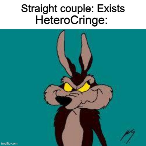 welp off to my noose | Straight couple: Exists; HeteroCringe: | image tagged in wiley c coyote idea | made w/ Imgflip meme maker