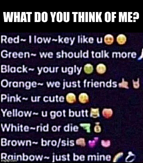 Repost to see what you get. | WHAT DO YOU THINK OF ME? | image tagged in repost | made w/ Imgflip meme maker