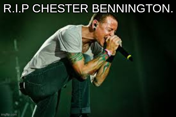 chester linkin park | R.I.P CHESTER BENNINGTON. | image tagged in chester linkin park | made w/ Imgflip meme maker