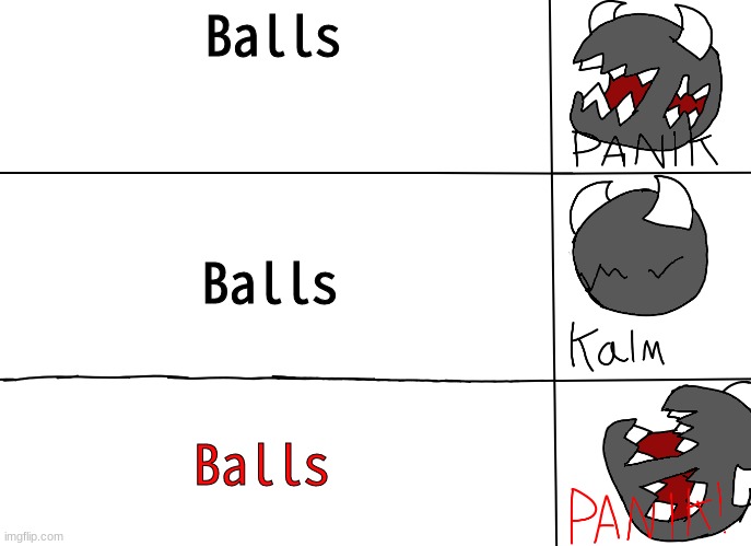 panik! | Balls; Balls; Balls | image tagged in panik | made w/ Imgflip meme maker