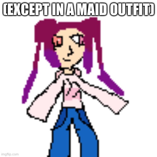 NokuChan FlipBook | (EXCEPT IN A MAID OUTFIT) | image tagged in nokuchan flipbook | made w/ Imgflip meme maker
