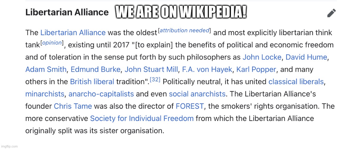 This is a joke. | WE ARE ON WIKIPEDIA! | made w/ Imgflip meme maker