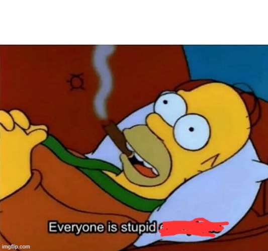 Everyone is stupid except me | image tagged in everyone is stupid except me | made w/ Imgflip meme maker