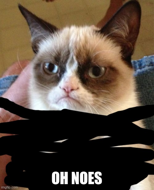 Grumpy Cat Meme | OH NOES | image tagged in memes,grumpy cat | made w/ Imgflip meme maker