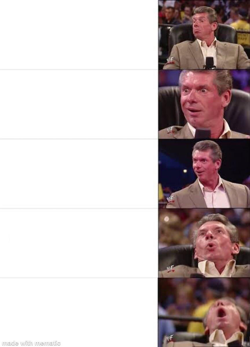 Vince McMahon 5 panel Blank Meme Template