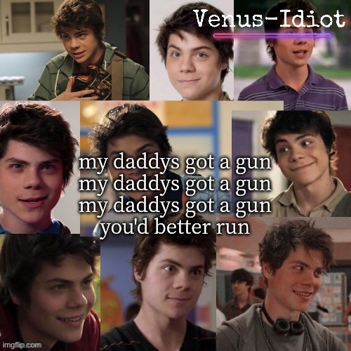 ANother benny temp (ty sugaa) | my daddys got a gun
my daddys got a gun
my daddys got a gun
you'd better run | image tagged in another benny temp ty sugaa | made w/ Imgflip meme maker