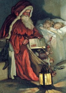 Santa giving in secret Blank Meme Template