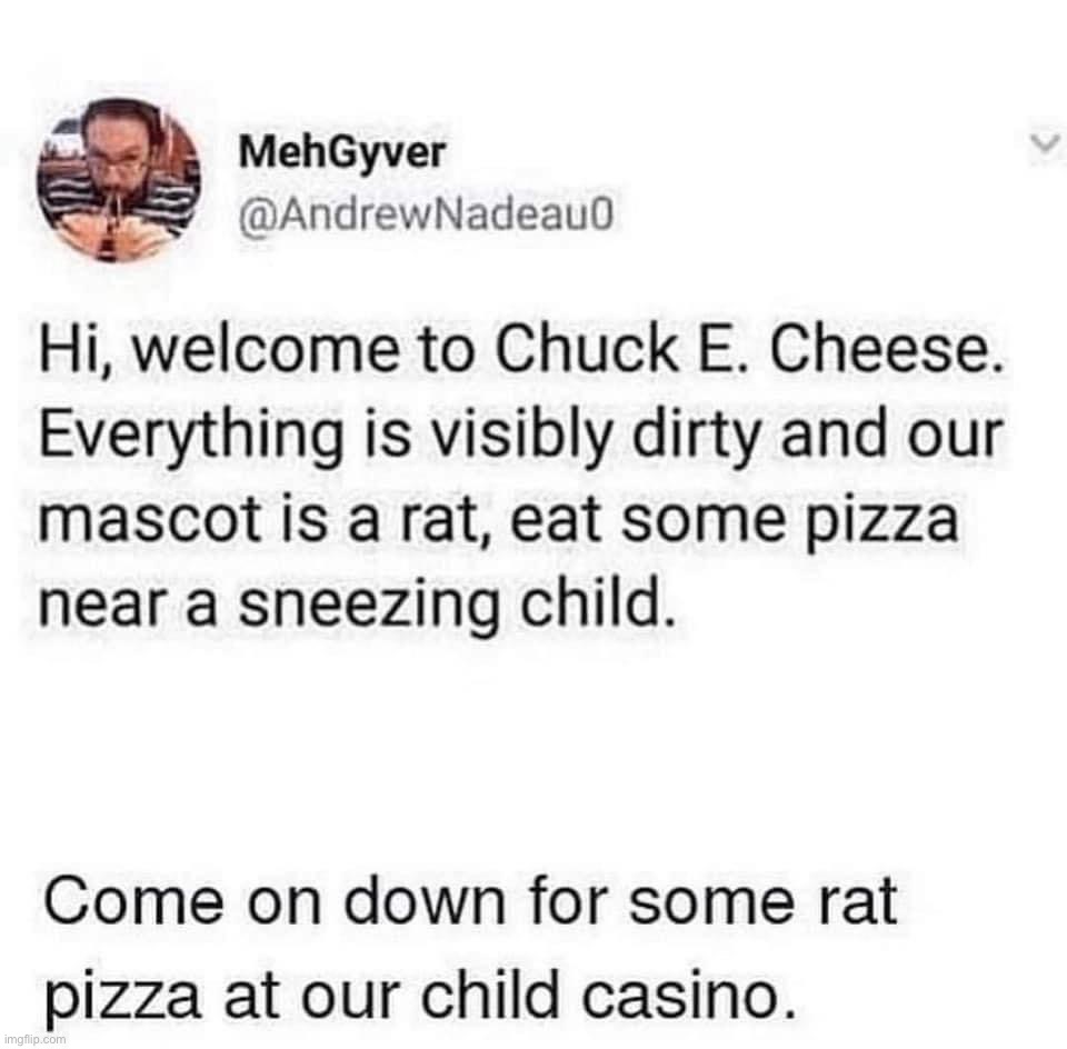 Chuck E. Cheese reality | image tagged in chuck e cheese reality | made w/ Imgflip meme maker