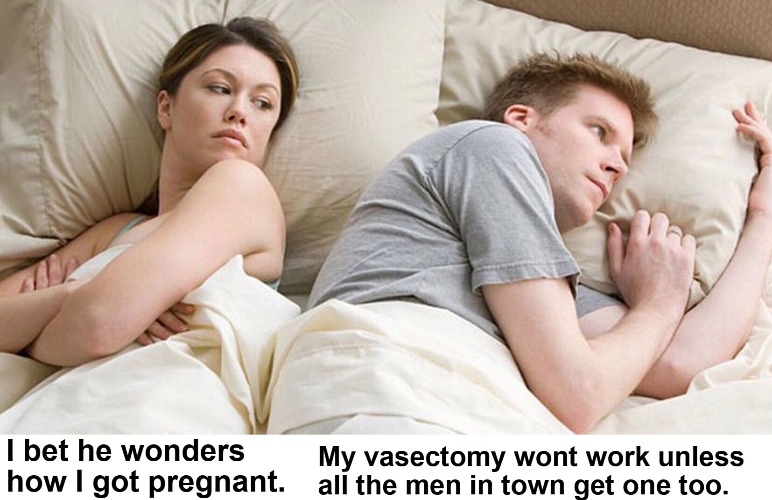 Liberal Logic: Vaccines and Vasectomies | image tagged in liberal logic,stupid liberals,covidiots,sluts,vaccines,vasectomy | made w/ Imgflip meme maker