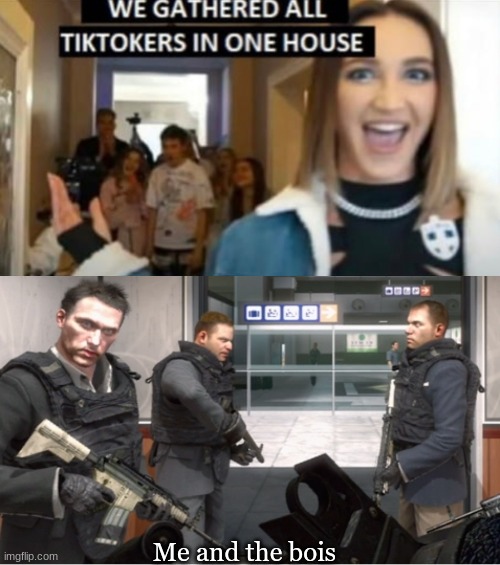 EPIC NERF TICTOK PARTY!!! | Me and the bois | image tagged in we gathered all tiktokers in one house | made w/ Imgflip meme maker
