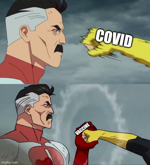 Omni Man blocks punch | COVID; VACCINE | image tagged in omni man blocks punch | made w/ Imgflip meme maker