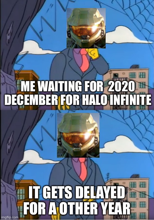 Skinner Out Of Touch |  ME WAITING FOR  2020 DECEMBER FOR HALO INFINITE; IT GETS DELAYED FOR A OTHER YEAR | image tagged in skinner out of touch | made w/ Imgflip meme maker