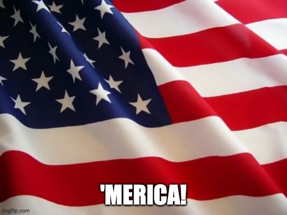American flag | 'MERICA! | image tagged in american flag | made w/ Imgflip meme maker
