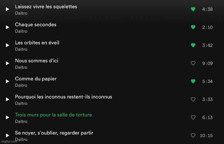 très longues chansons (very long songs) | made w/ Imgflip meme maker