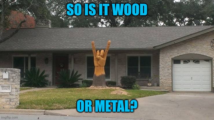 Suburbs, sex and metal | SO IS IT WOOD; OR METAL? | image tagged in memes,metal | made w/ Imgflip meme maker