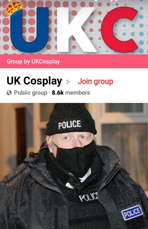 Boris Cosplay | Join group | image tagged in boris johnson,cosplay,cosplay fail,boris,funny memes | made w/ Imgflip meme maker