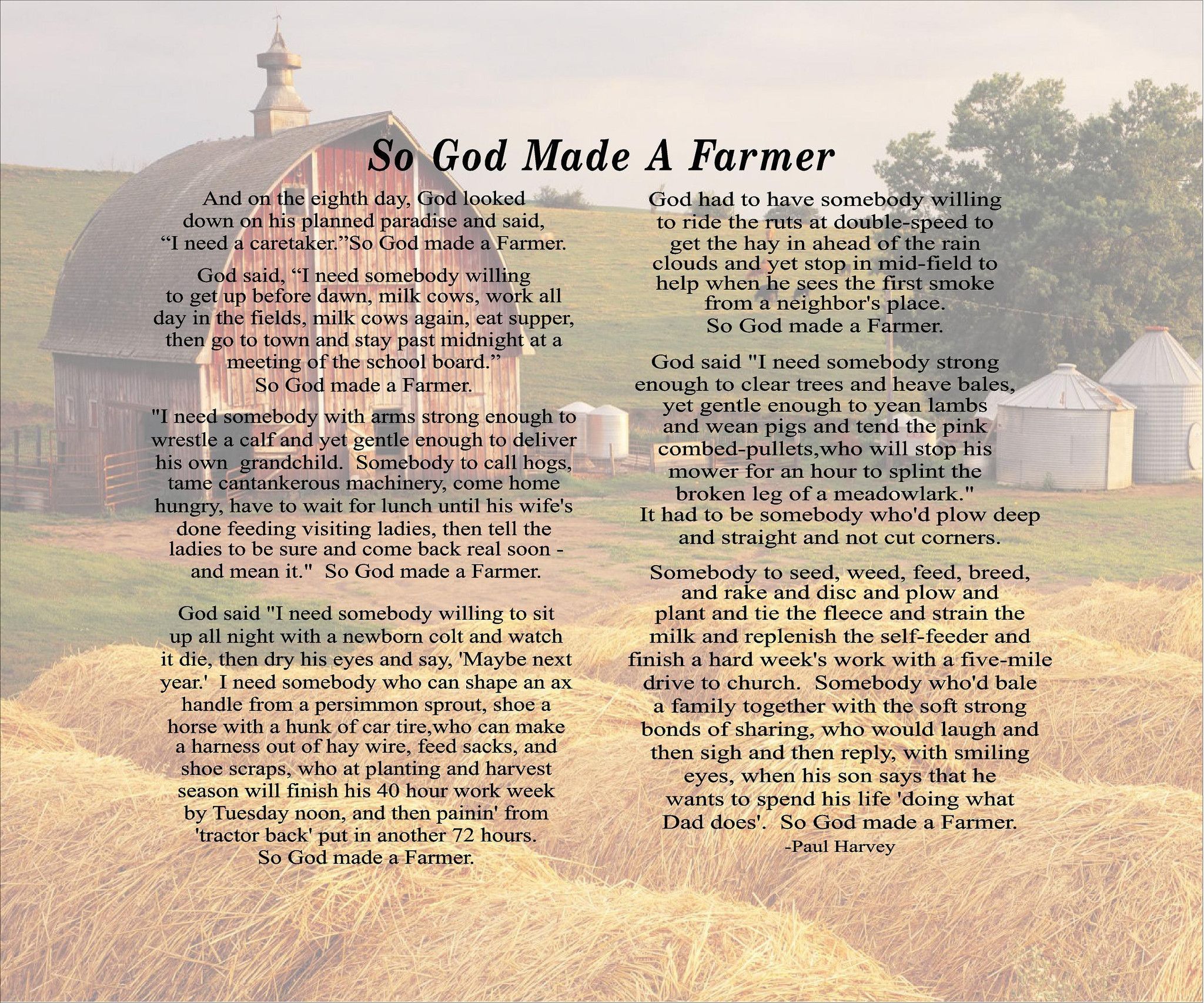 So God made a farmer Blank Meme Template