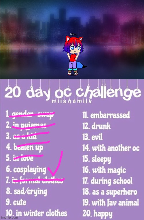 I've kinda resigned Ren after I had to make my oc cosplay | made w/ Imgflip meme maker