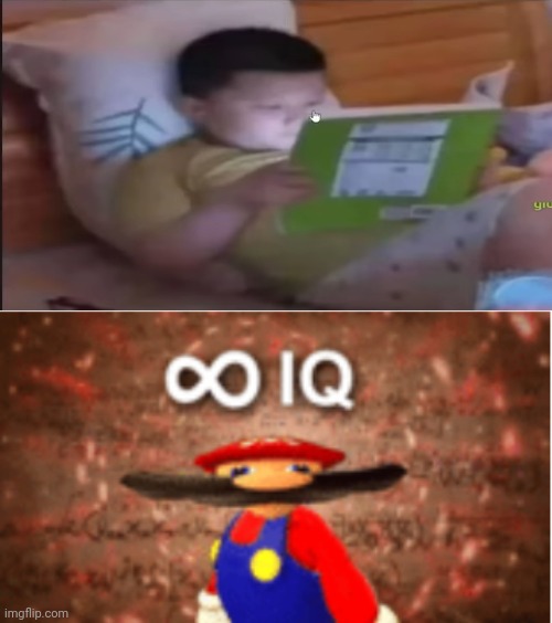 Hes studying so good that the book lights | image tagged in infinite iq | made w/ Imgflip meme maker