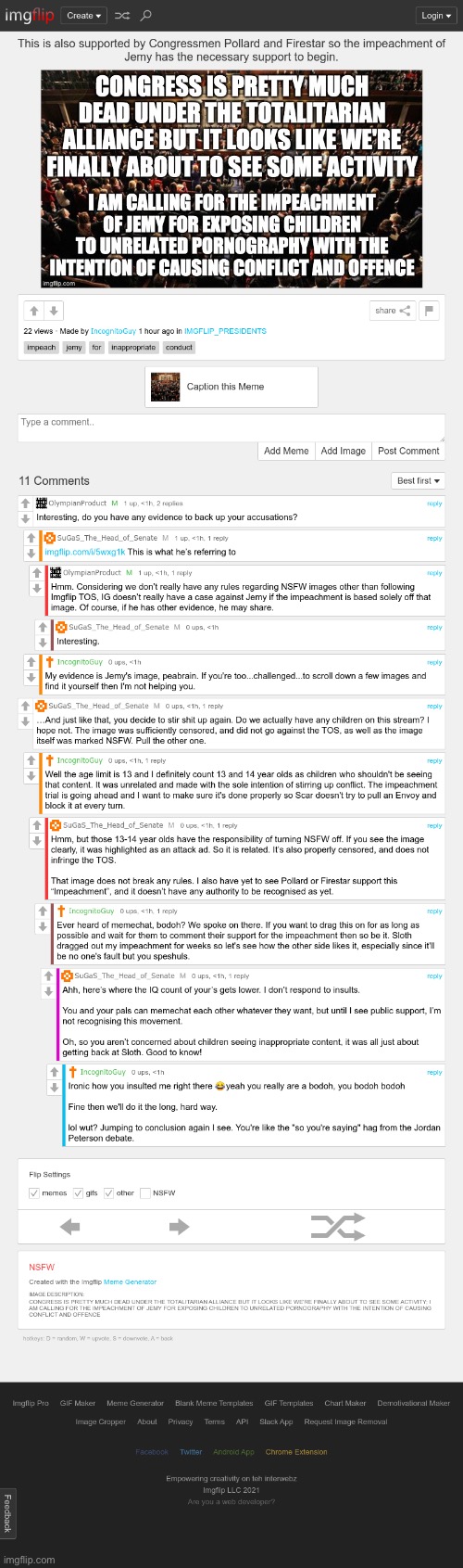 He then proceeded to delete all the comments. Got em just in time, tho | made w/ Imgflip meme maker