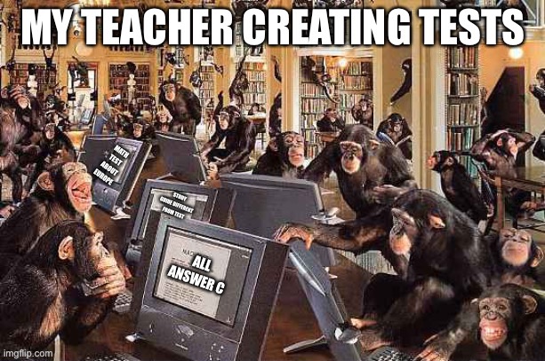 Teacher go brr | image tagged in monkey business | made w/ Imgflip meme maker